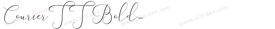 CourierTT Bold字体转换